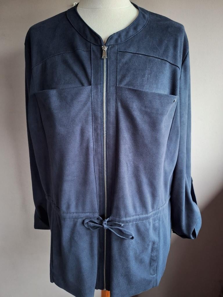 Nieuw donkerblauw suadine stretch jasje van MS Mode, maat 46, Blauw, Maat 46/48 (XL) of groter, Nieuw, Ophalen of Verzenden
