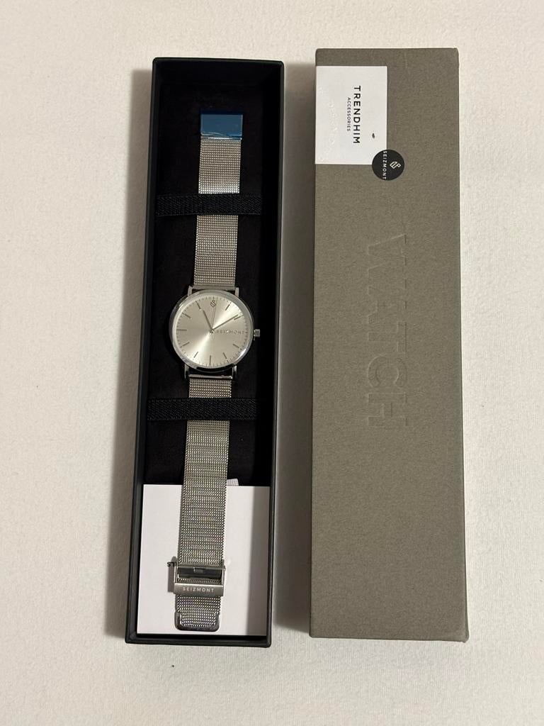 Seizmont Trendhim Horloge - Zilverkleurig met Milanese Band, Overige merken, Staal, Polshorloge, Nieuw