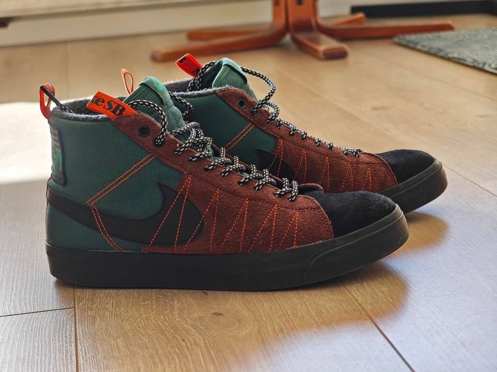 Nike Sb Zoom Blazer Mid Premium, Kleding | Heren, Ophalen of Verzenden, Zo goed als nieuw, Bruin