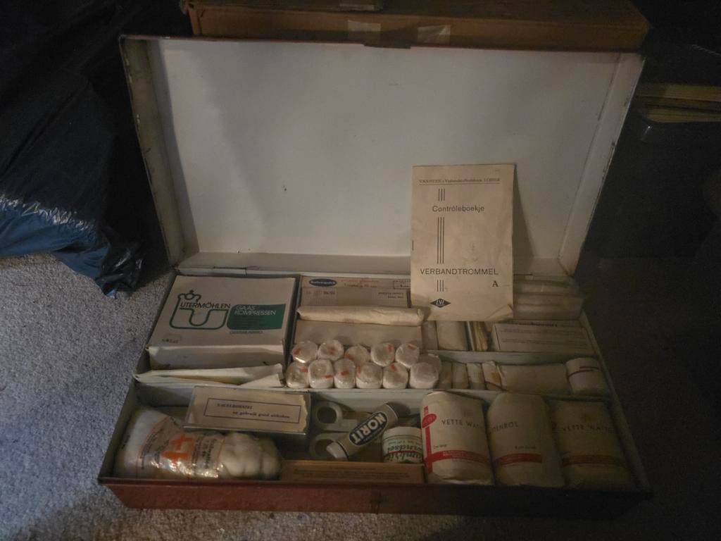 Antieke Verbandtrommel, Antiek en Kunst, Ophalen of Verzenden