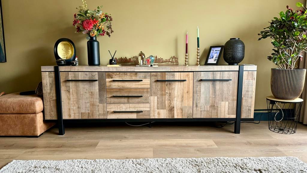 Dressoir met lades en deuren, Ophalen, Gebruikt, 200 cm of meer, Met lade(s)