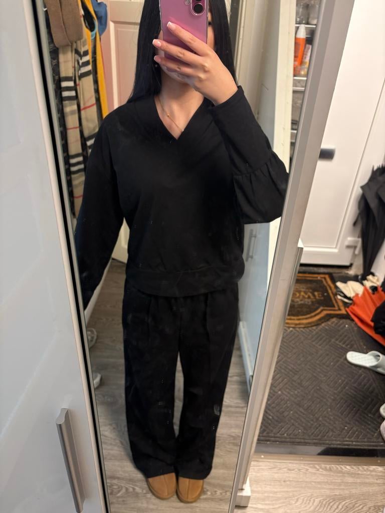 Zwart setje van Velora Amsterdam, maat S, Verzenden, Zwart, Zo goed als nieuw, Maat 36 (S)