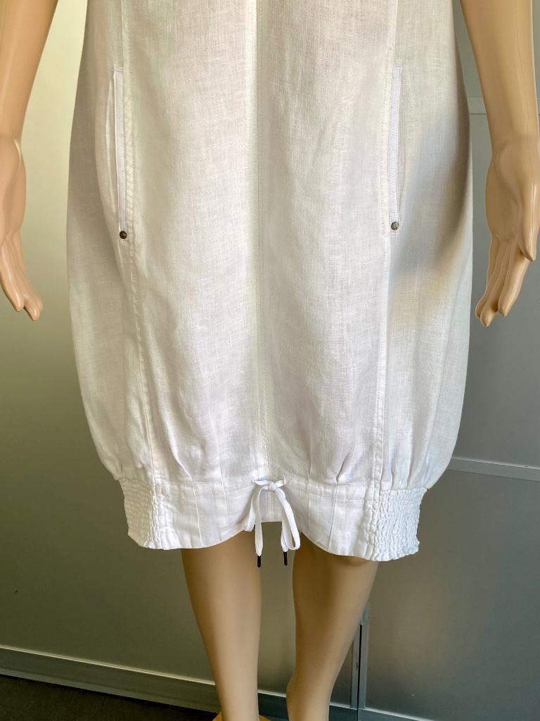 J432 Yaya: maat 38=M linnen jurk jurkje wit, Maat 38/40 (M), Wit, Ophalen of Verzenden, Zo goed als nieuw