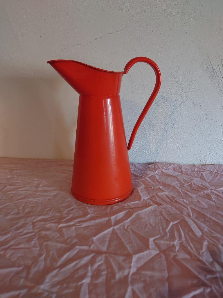 Emaille vaas of kan oranje, Ophalen