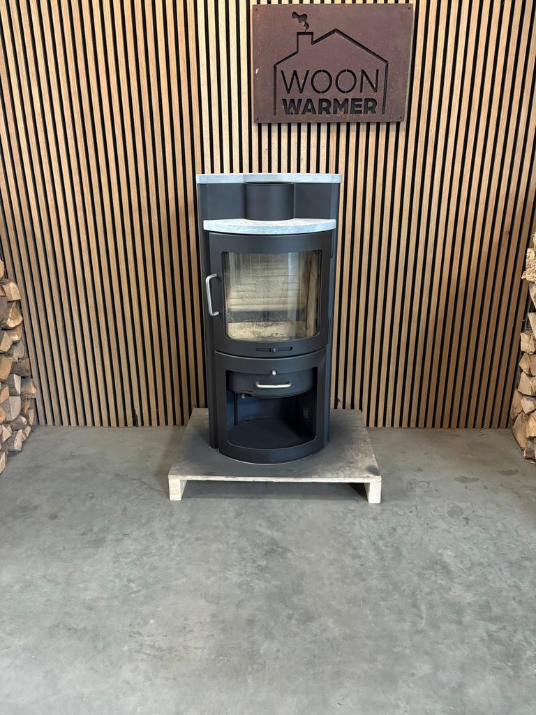 26052 Houtkachel+ speksteen abc pejs, Huis en Inrichting, Kachels, Ophalen, Gebruikt, Houtkachel, Vrijstaand