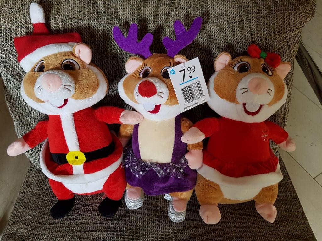 3 Leuke Kerst Hamsters van Albert Heijn., Ophalen of Verzenden, Nieuw