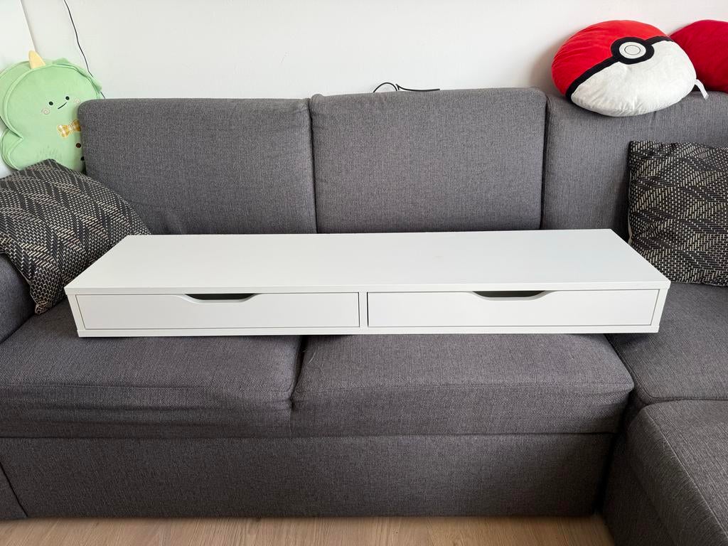 IKEA EKBY ALEX Plank met lades wit, Huis en Inrichting, Kasten | Ladekasten, Gebruikt, Minder dan 100 cm, 100 tot 150 cm, 25 tot 50 cm