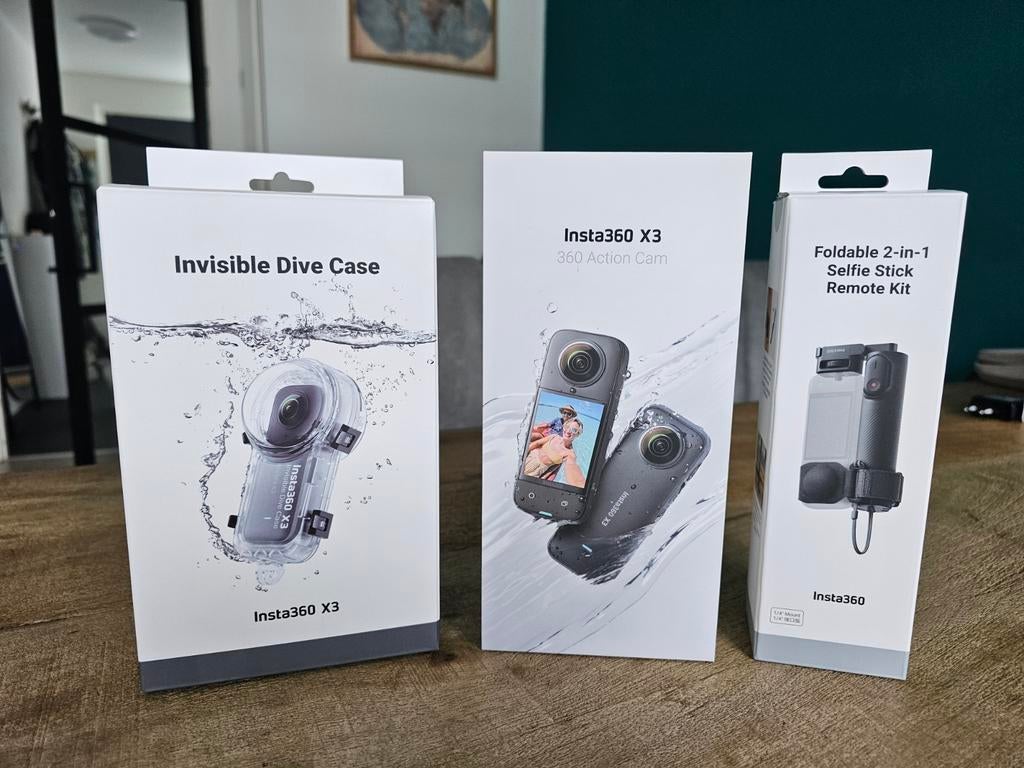 Insta360 X3 with accessories, Ophalen of Verzenden, Gebruikt, Overige merken