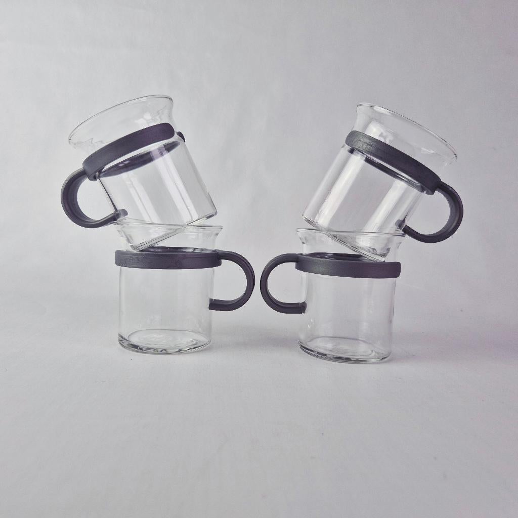 Vintage Bodum theeglazen set van 4, Huis en Inrichting, Keuken | Servies, Glas of Glazen, Gebruikt, Ophalen of Verzenden, Glas