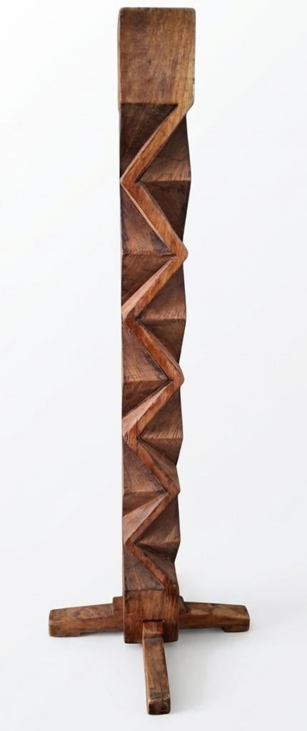 Oude abstract geometrisch houten kunstobject, Antiek en Kunst, Ophalen of Verzenden
