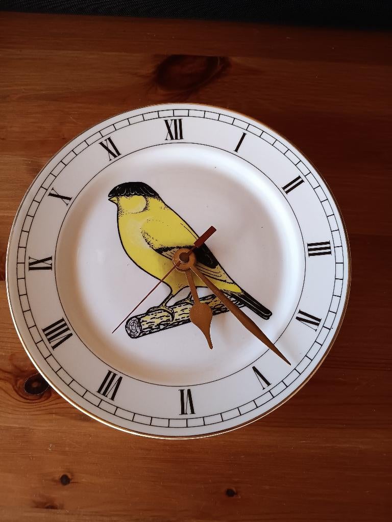 Klok met vogel, Ophalen of Verzenden, Gebruikt, Wandklok