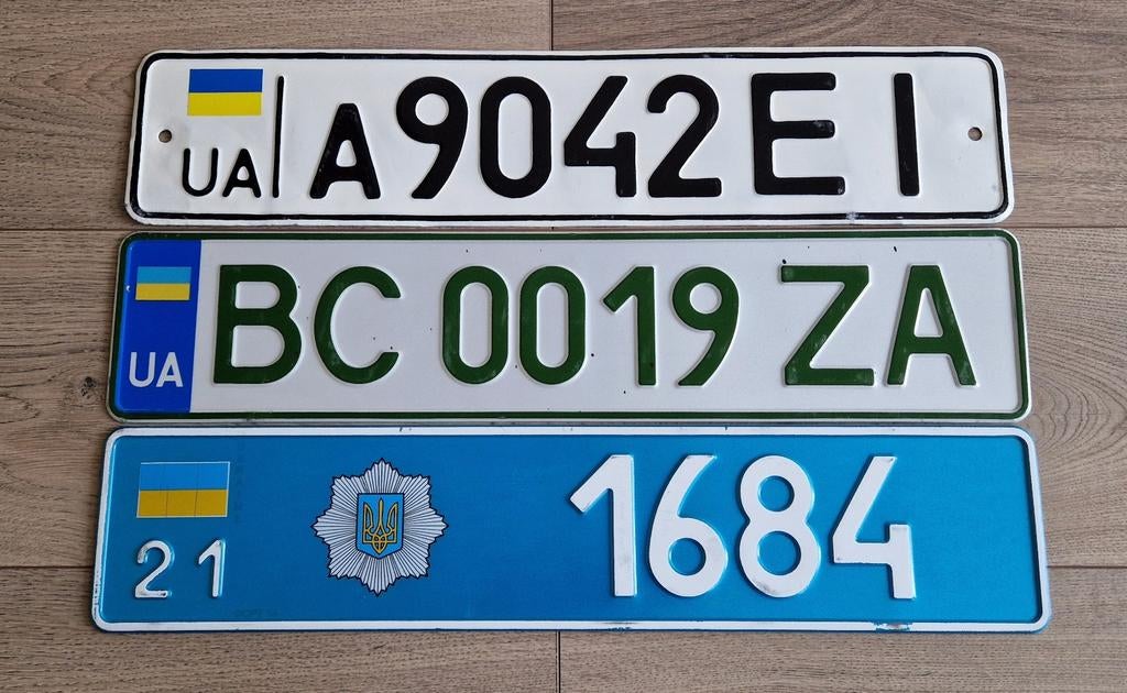 Kentekenplaten nummerplaten nummerborden Oekraïne, Ophalen of Verzenden, Gebruikt, Auto's