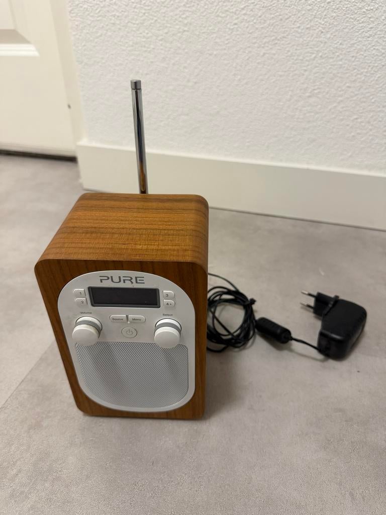 Pure Evoke D2 DAB/FM Radio - Houtkleur, Ophalen of Verzenden, Zo goed als nieuw, Radio