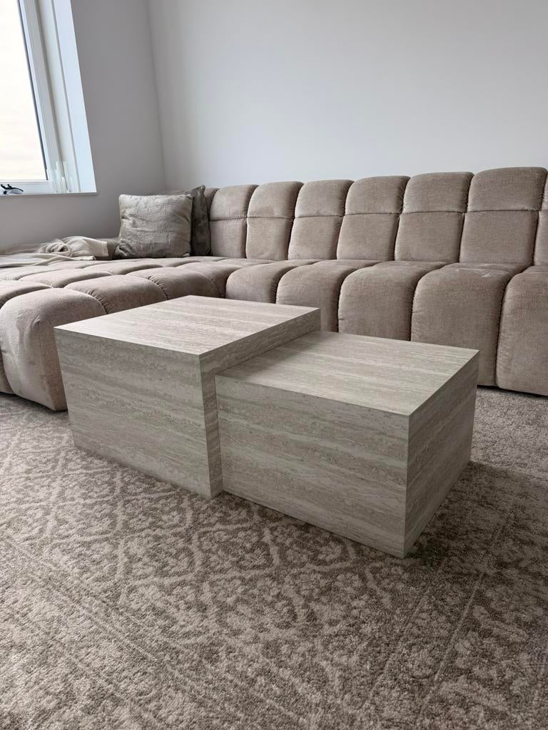 Tweedelige Salontafel, Huis en Inrichting, Banken | Complete zithoeken, Ophalen of Verzenden, Zo goed als nieuw