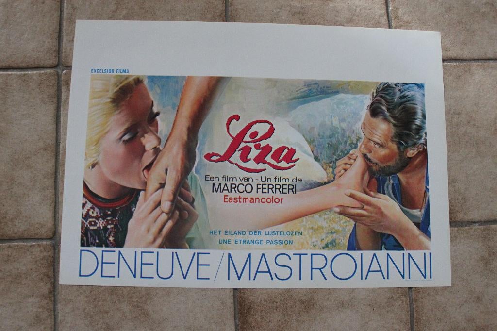 filmaffiche Liza 1972 Catherine Deneuve filmposter, Rechthoekig Liggend, Ophalen of Verzenden, Zo goed als nieuw, A1 t/m A3