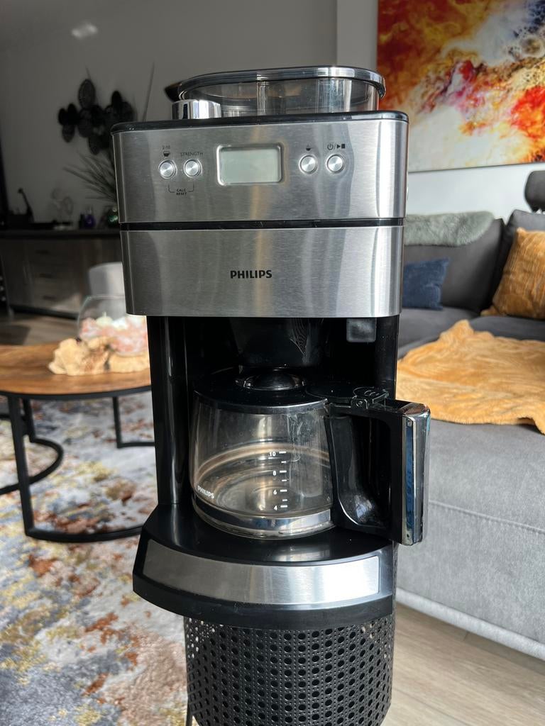 Philips HD7751 Grind & Brew Koffiezetapparaat met bonenmaler, Ophalen, Afneembaar waterreservoir, Gebruikt, 10 kopjes of meer