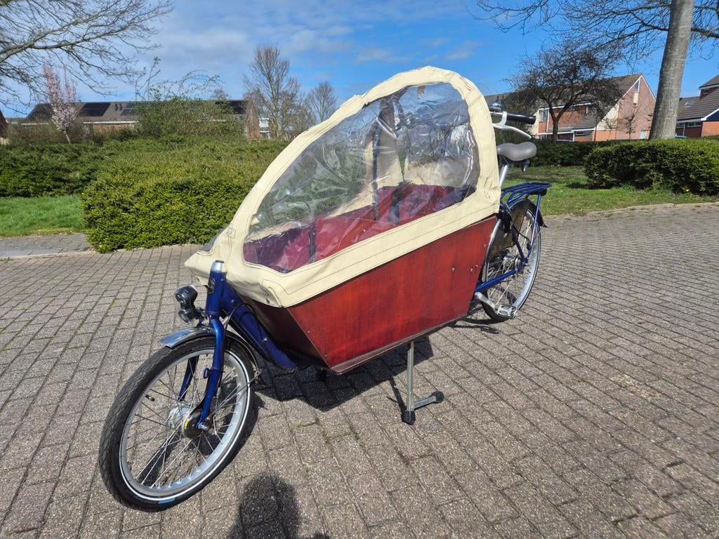 Bakfiets met huif en 8 versnellingen, Fietsen en Brommers, Ophalen, Gebruikt, 4 kinderen of meer, Huif