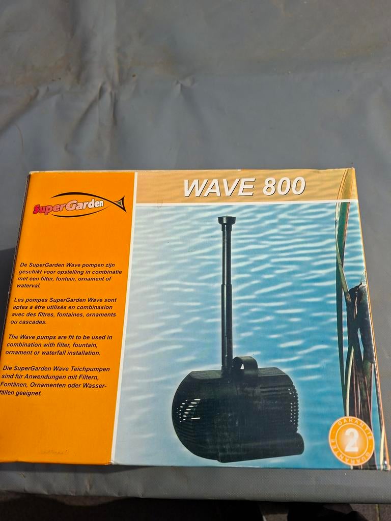 SuperGarden Wave 800 Vijverpomp / Fonteinpomp, Tuin en Terras, Waterpartijen en Fonteinen, Ophalen of Verzenden, Nieuw, Kunststof