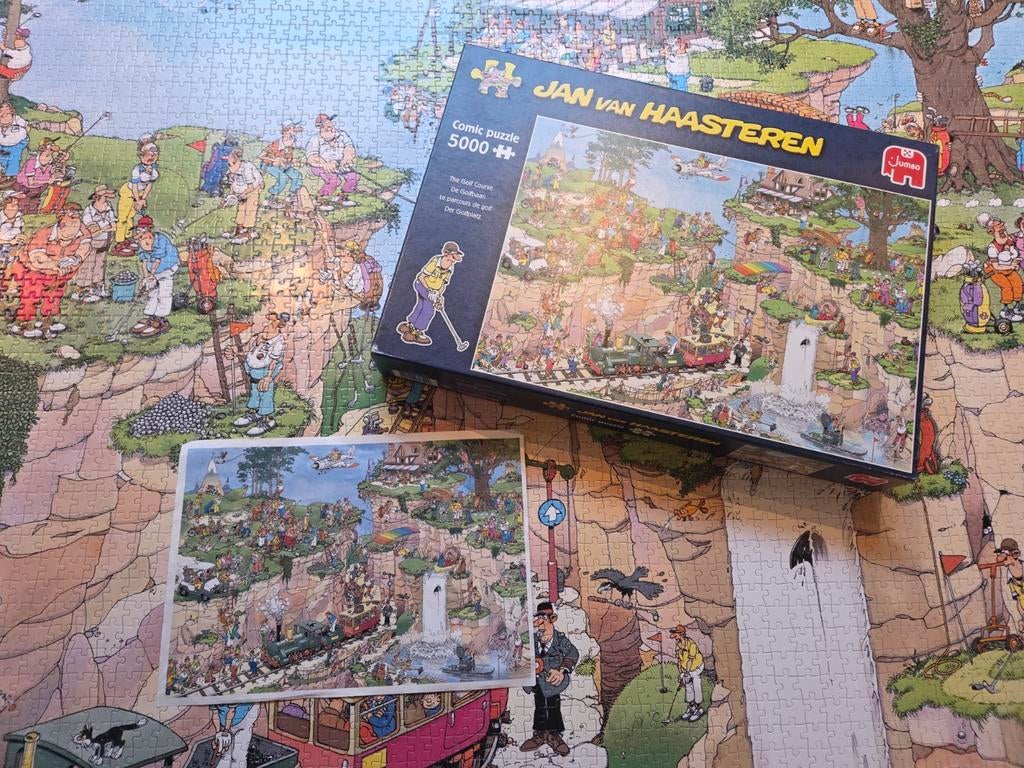 Jan van Haasteren De Golfbaan 5000 stukjes - Compleet, Hobby en Vrije tijd, Denksport en Puzzels, Ophalen of Verzenden