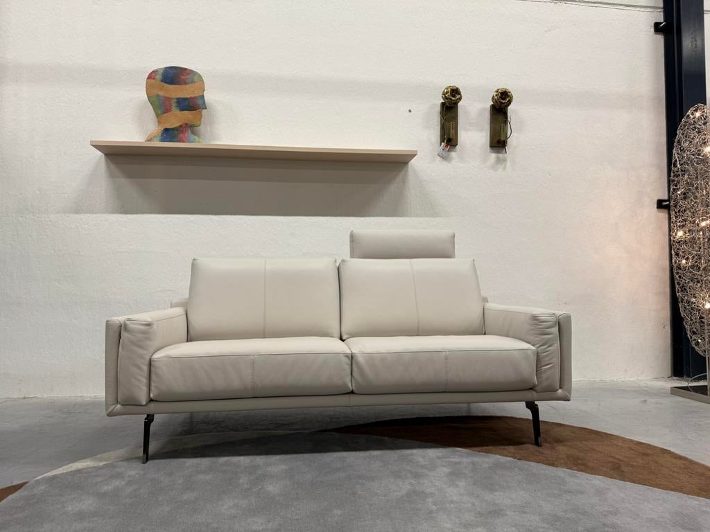 Nieuw Leolux Bellice Bank Senso Pampas leer Design 190, Leolux, 150 tot 200 cm, Ophalen of Verzenden, Rechte bank