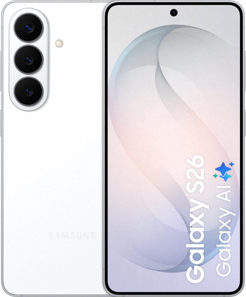 Samsung Galaxy S26 - 256GB - White, Store.nl@samsung.com, Wit, Touchscreen, Nieuw