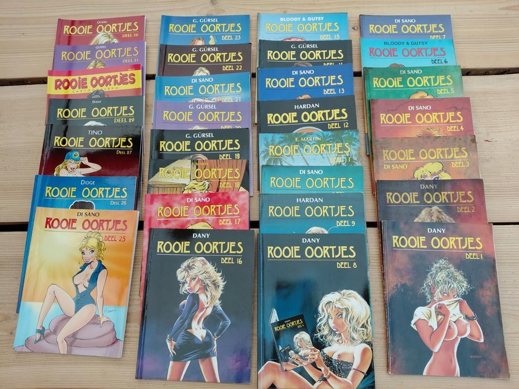 Rooie Oortjes stripboeken - Grote collectie, Meerdere stripboeken, Ophalen, Gelezen, Diverse auteurs (o.a. Dany, Di Sano, G. Gürsel, Hardan)