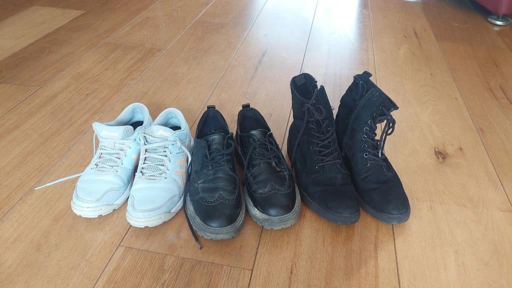 Drie paar schoenen maat 40 & 41, Kleding | Dames, Schoenen, Ophalen of Verzenden, Zo goed als nieuw, Zwart, Sneakers of Gympen