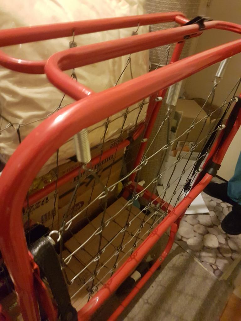 Vouwbed met spiraalbodem, Ophalen, Gebruikt, 90 cm, Eenpersoons