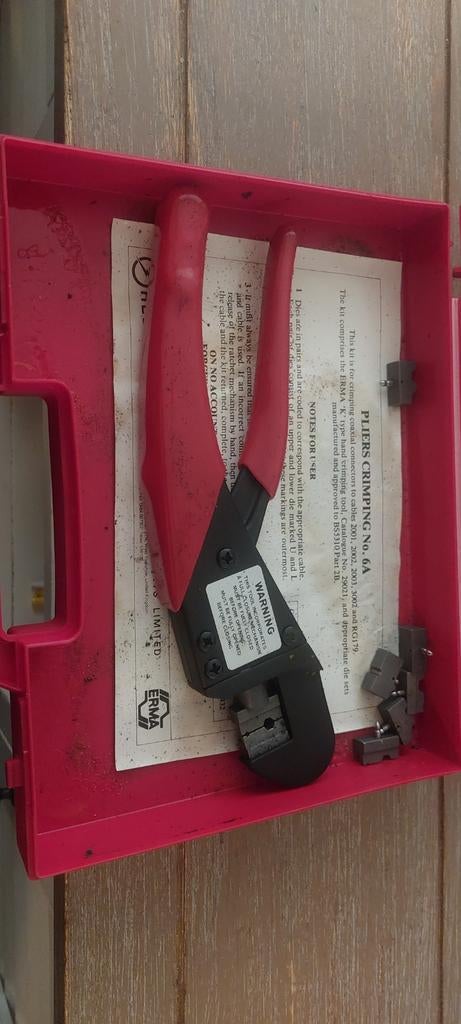 ERMA Pliers Crimping 6A - Krimptang met accessoires, Ophalen of Verzenden, Gebruikt