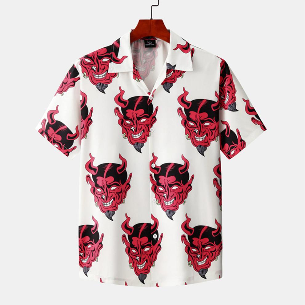 Wit duivel overhemd (heren mannen devil 666 shirt hawaii), Kleding | Heren, Overhemden, Verzenden, Nieuw, Wit, Overige halswijdtes