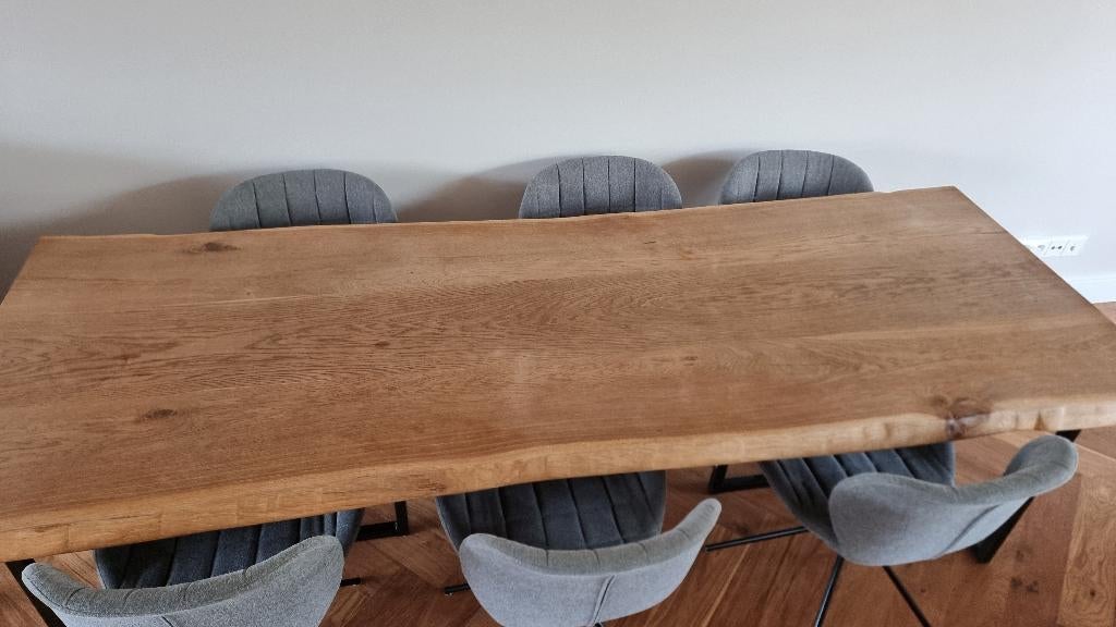 Eetkamer stoelen Zuiver OMG (grijs), Huis en Inrichting, Stoelen, Ophalen, Gebruikt, Industrieel, modern, Stof