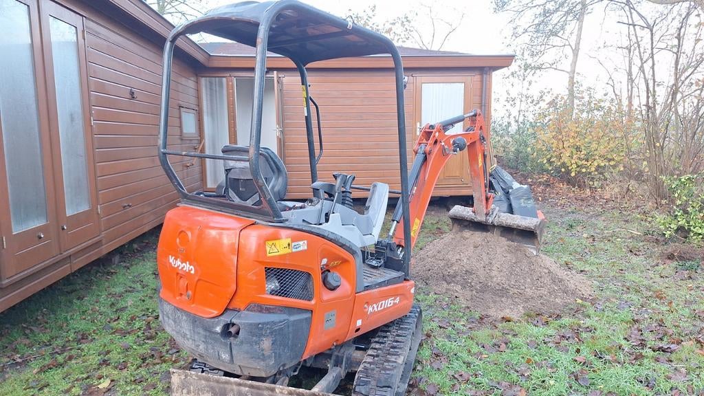 Kubota KX016-04 minigraver, Ophalen, Graafmachine