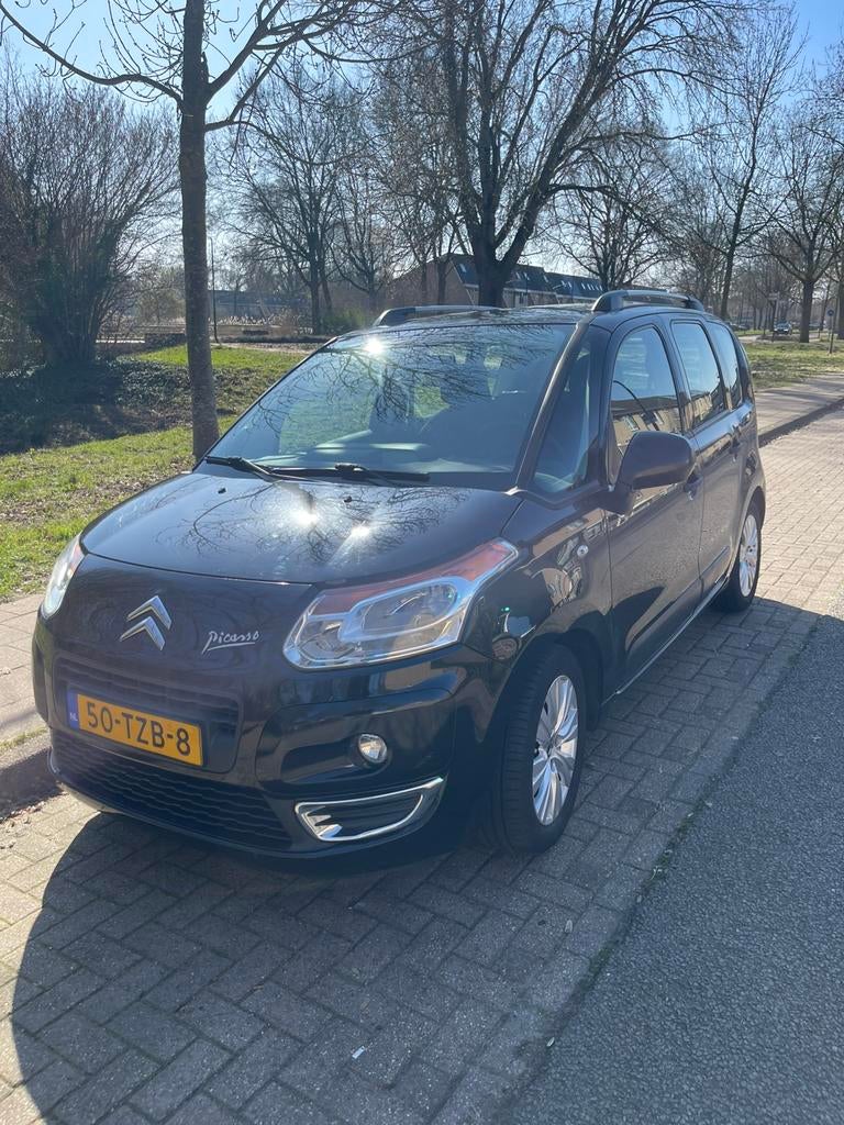 Citroën C3 Picasso 1.6 VTI 2012 Zwart, Auto's, Voorwielaandrijving, Stof, Zwart, 4 cilinders