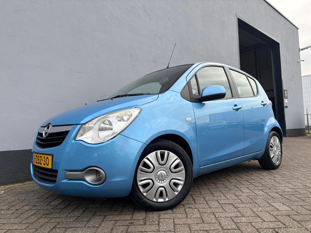 Opel Agila 1.2 Edition Automaat - Kantel/Schuif Dak, 4 cilinders, Blauw, Origineel Nederlands, Bedrijf