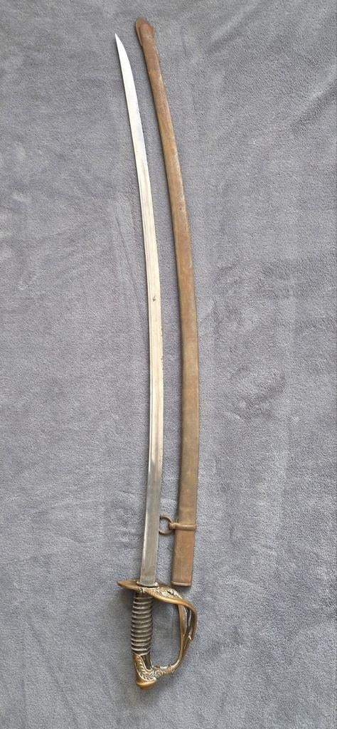 Antieke Nederlandse Officierssabel M1852 – Lange uitvoering, Verzamelen, Ophalen, Landmacht, Nederland