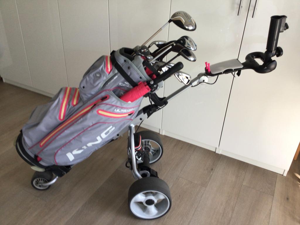 ZEER MOOIEGOLF SET WOMEN LINKS HANDIG MET ELEKTRISCHE TROLLY, Ophalen, Gebruikt, Set, Callaway