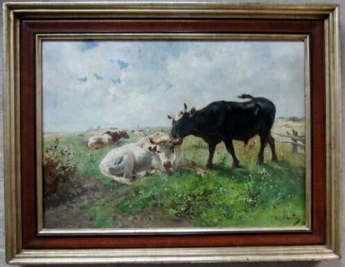 ===Henry Schouten 1857-1927===de verliefde stier===, Antiek en Kunst, Kunst | Schilderijen | Klassiek, Ophalen of Verzenden