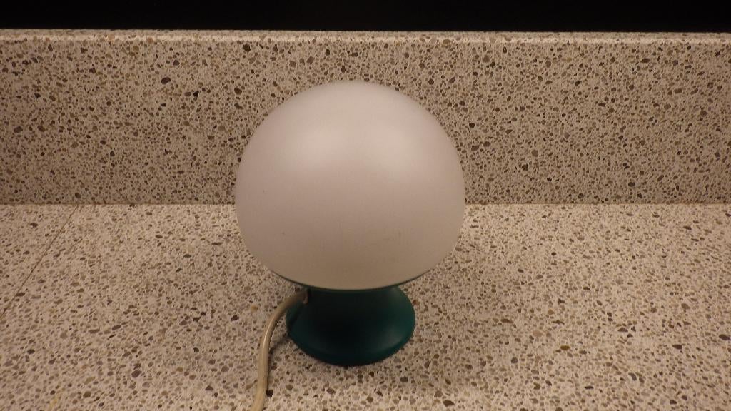 leuke jaren '80 tafellampje, Ophalen of Verzenden, Gebruikt, Glas, Minder dan 50 cm