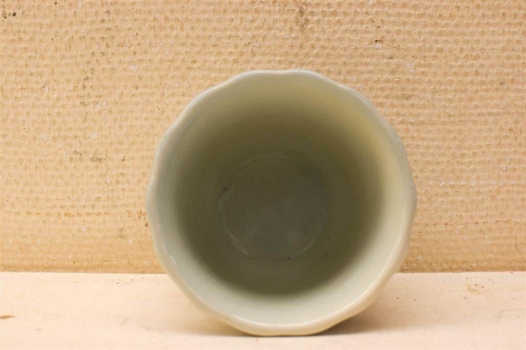 Delft Porseleinen bloempot 49067, Tuin en Terras, Bloempotten, Gebruikt, Rond, Ophalen of Verzenden, Aardewerk