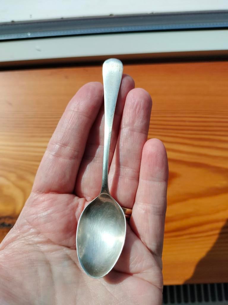 Zilveren doop lepel., Ophalen of Verzenden, Zilver