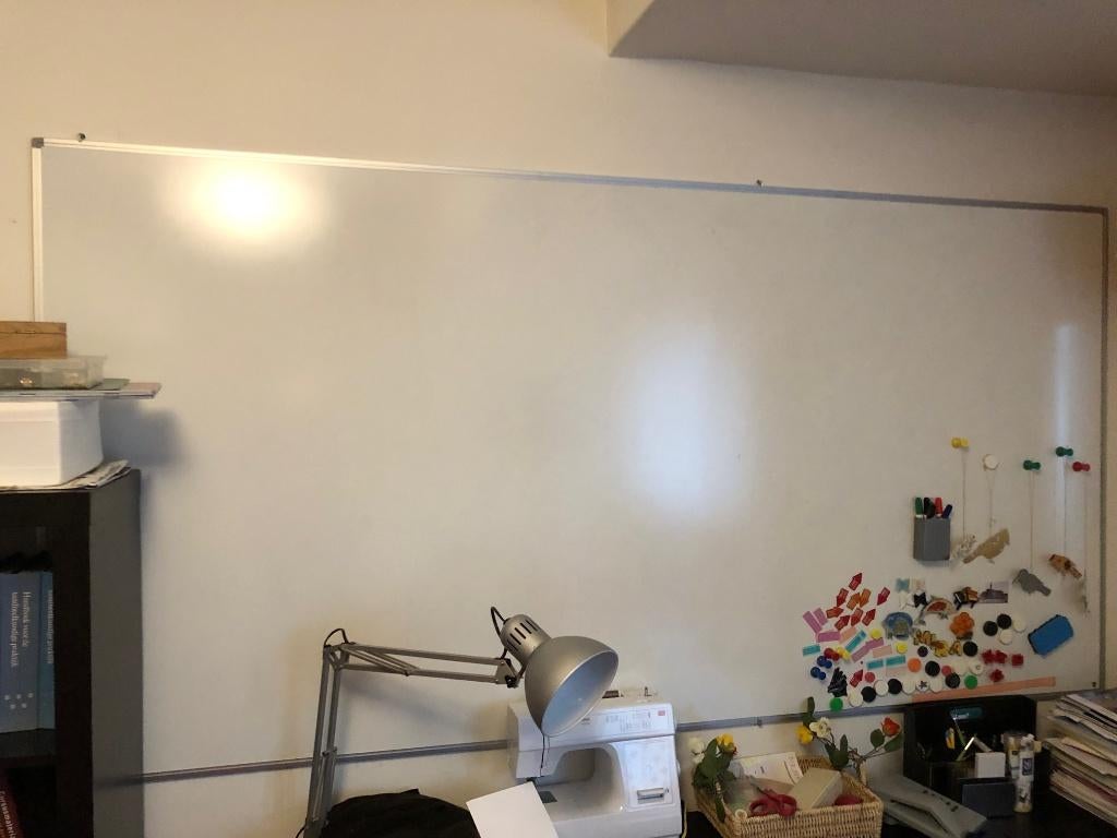 schoolbord Whiteboard 240x120cm magnetisch, Ophalen, Gebruikt, Whiteboard