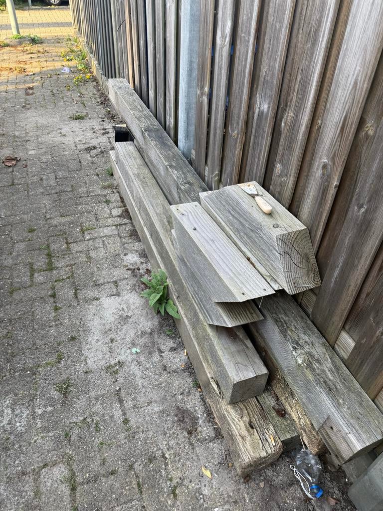 Hout voor pergola - Diverse lengtes, Tuin en Terras, Ophalen, Gebruikt, Hardhout, 250 cm of meer