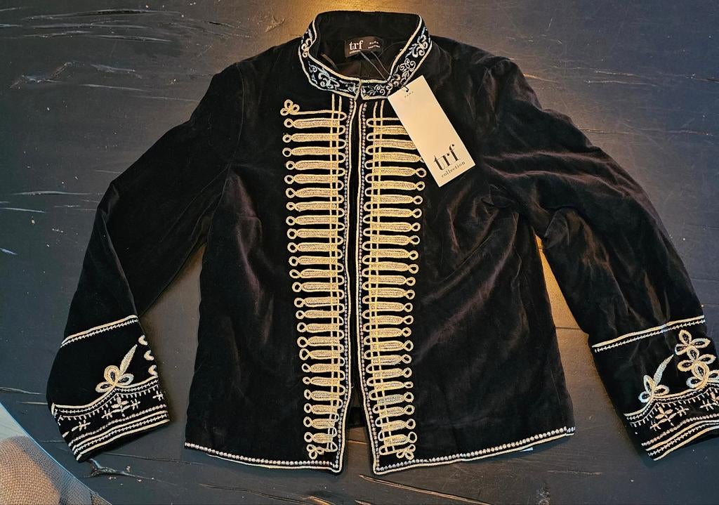 Zara TRF Napoleon Zwarte Blazer Maat M - TikTok Trend, Maat 38/40 (M), Zwart, Ophalen of Verzenden, Zo goed als nieuw