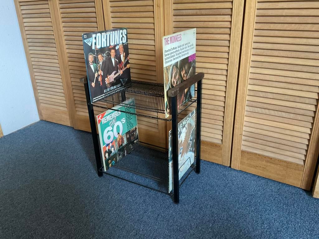 Vintage Platenrek voor vinyl LP’s uit de jaren 60 ,zeldzaam., Ophalen of Verzenden, Voor 1960, Gebruikt, Overige formaten