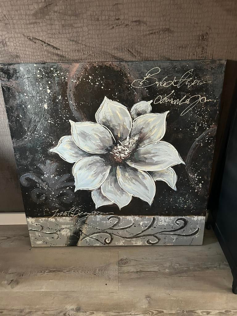 Schilderij 100x100, Ophalen, Zo goed als nieuw, Schilderij, Minder dan 50 cm