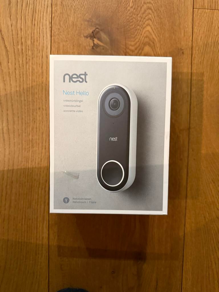 Nest Hello Video Deurbel - Nieuw in verpakking, Ophalen of Verzenden, Bewegingsdetectiesensor, Nieuw, Bedraad