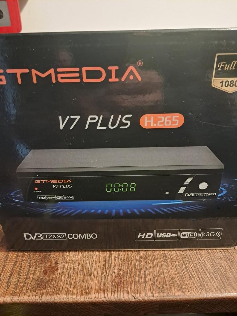 GTMedia V7 Plus H.265 DVB-T2 & S2 Combo decoder, Ophalen of Verzenden