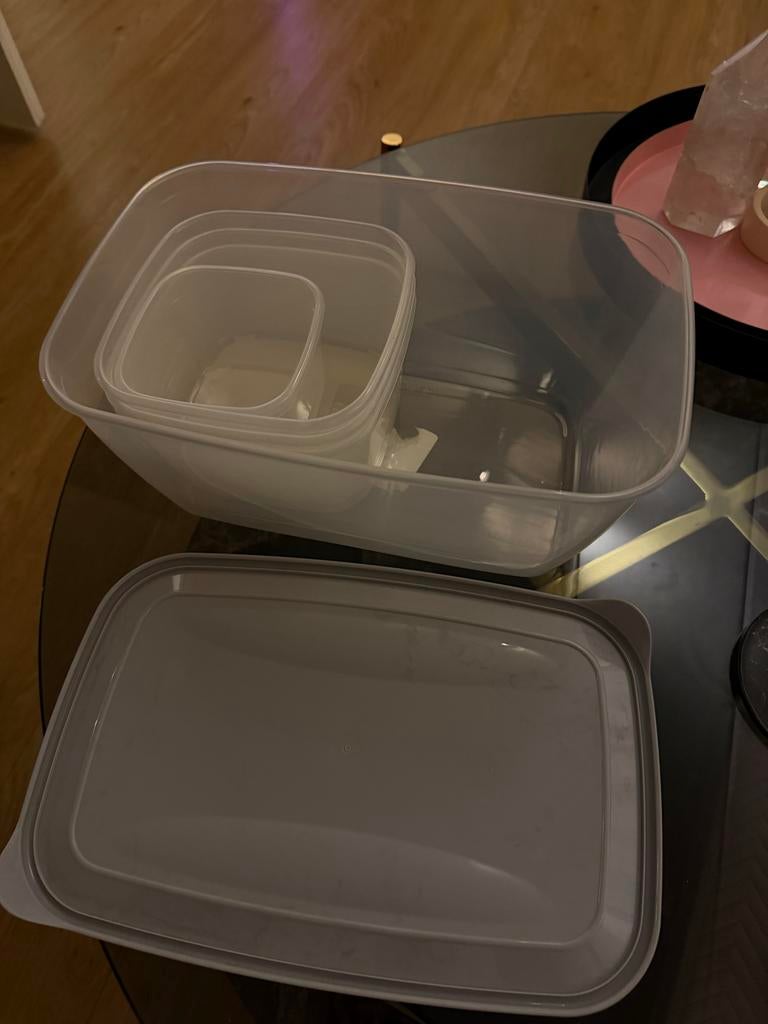 Set van kleine vershoudbakjes (zonder deksels), Ophalen, Gebruikt