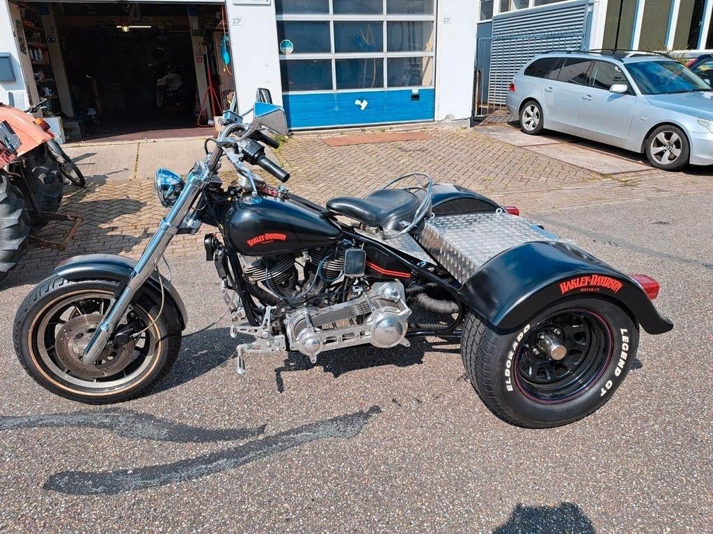 Harley davidson trike uit 1948, Achterwielaandrijving, Origineel Nederlands, Grijs, Particulier