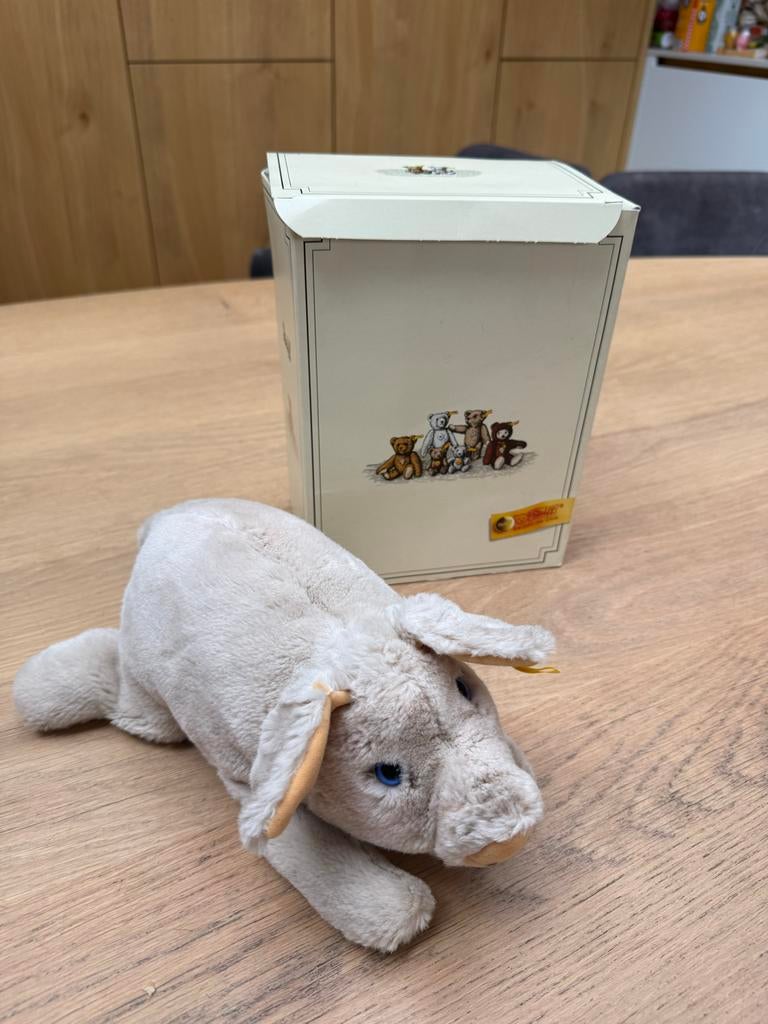 Steiff varkentje, nieuw in doos, Met doos, Overige merken, Overige typen, Nieuw